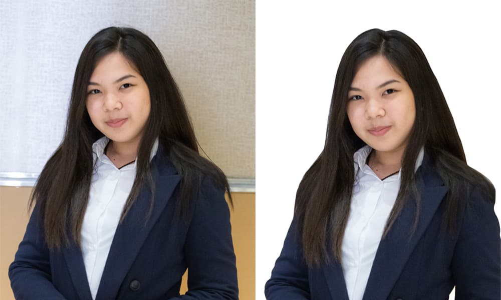 งานตัดภาพพื้นหลังให้เป็นหลังโปร่งหรือหลังขาว