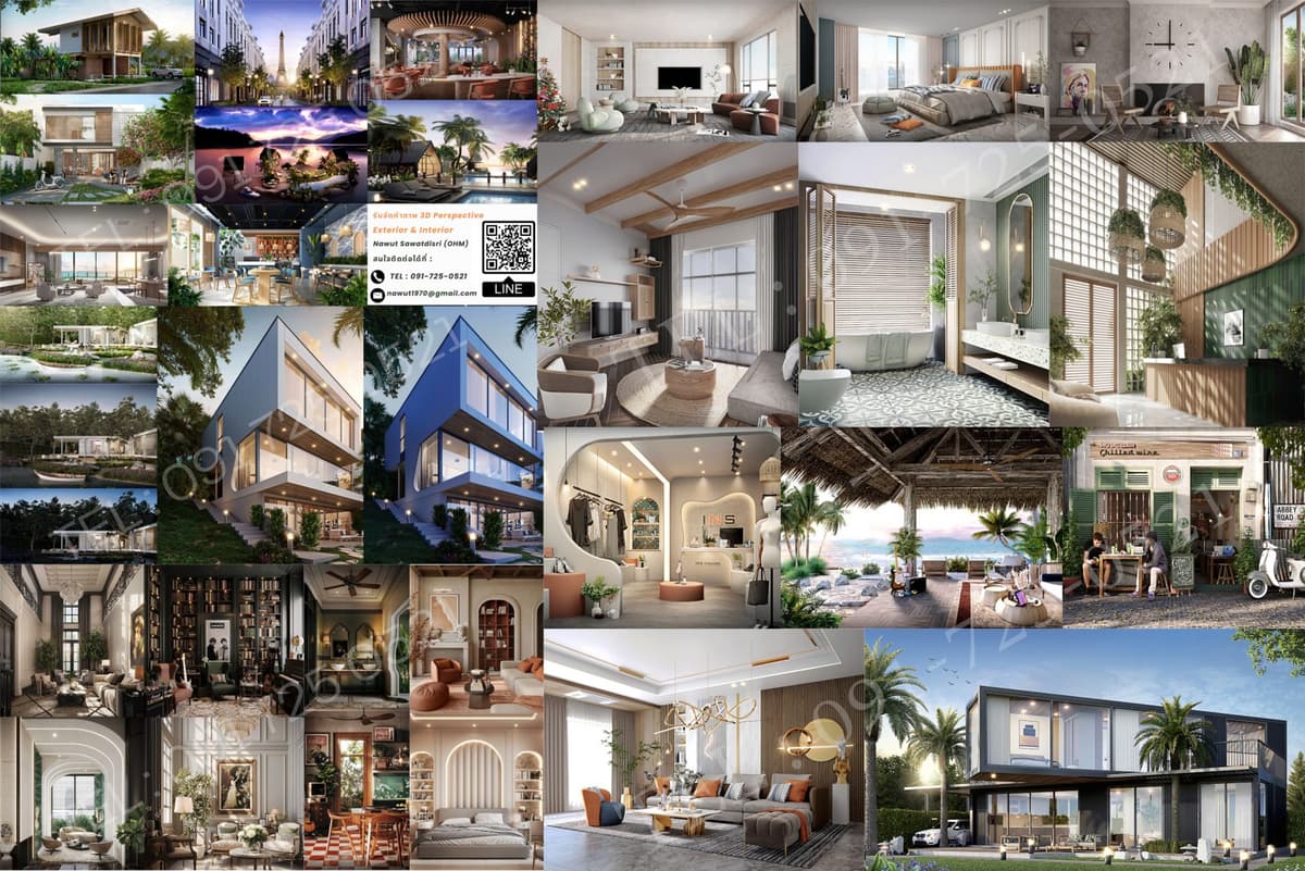 3D Render รับทำภาพ 3D Perspective ทั้ง Exterior / Interior