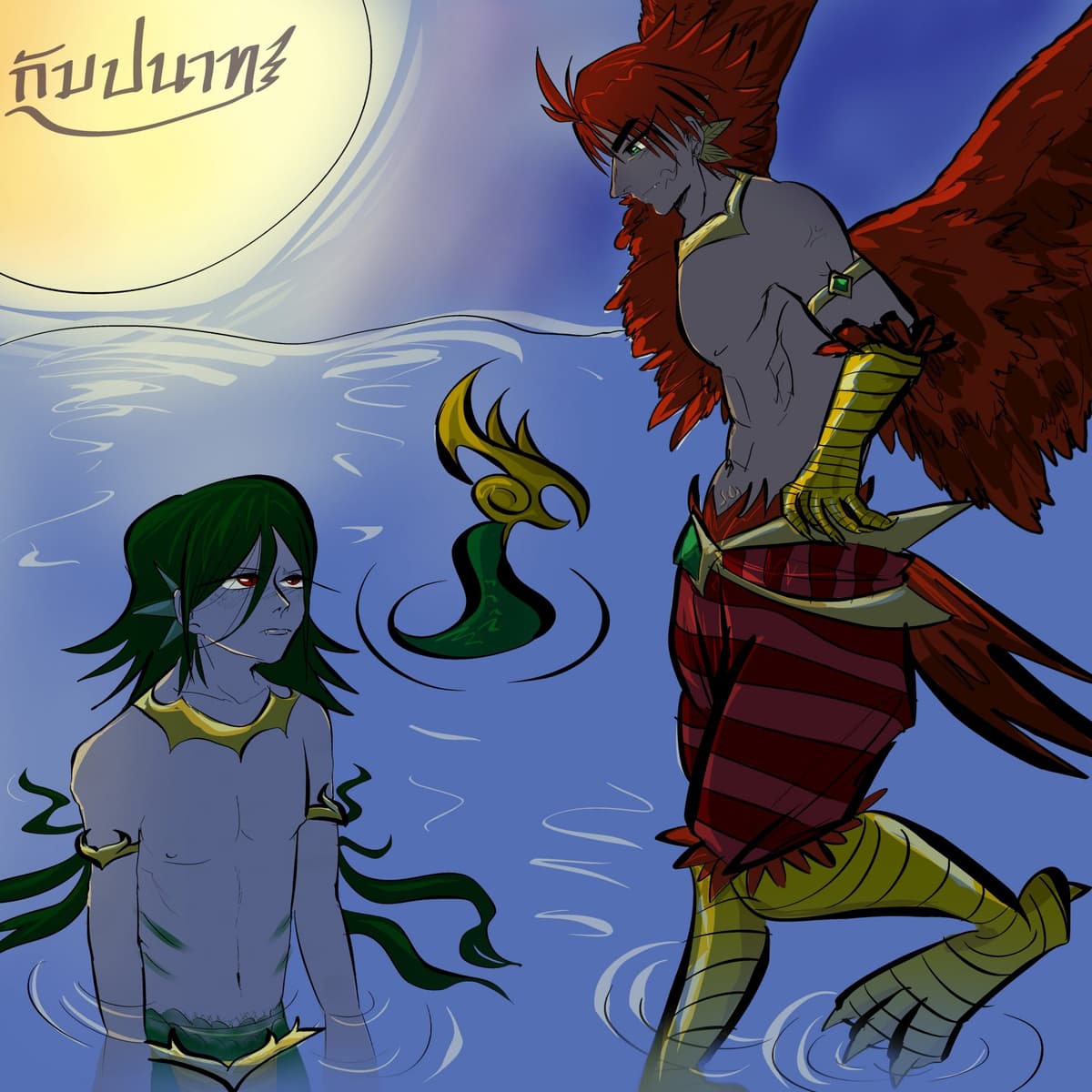 วาดรูป แฟนอาร์ต oc อนิเมะ