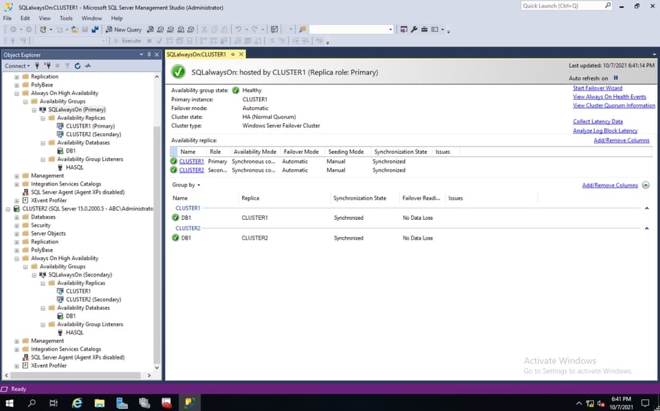 วางระบบ SQL Server AlwaysOn