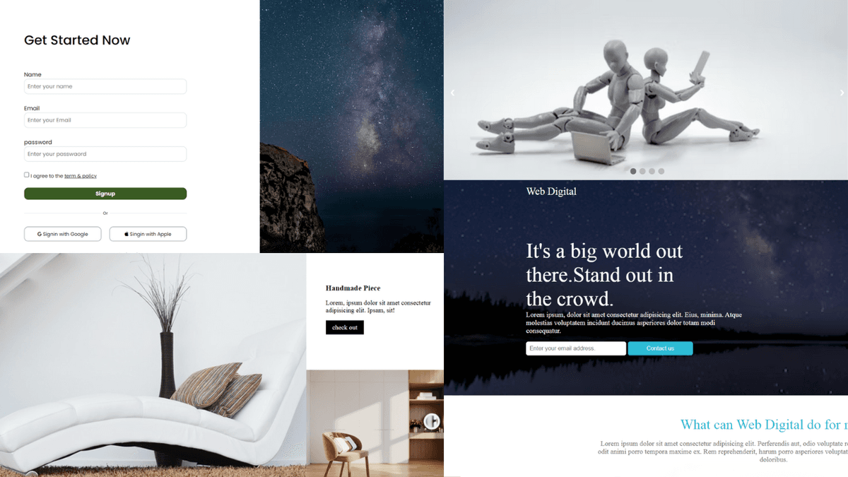 รับแปลงไฟล์ psd figma เป็นเว็บไซด์ โดยใช้ HTML CSS และ Javascript