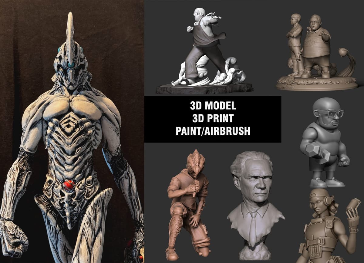 รับปั้น 3D และ 3D print ทุกรูปแบบ ((Object, Product, )
